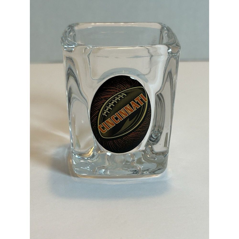 NFL Cincinnati Bengals Square‎ Shot Glass Heavy NEW